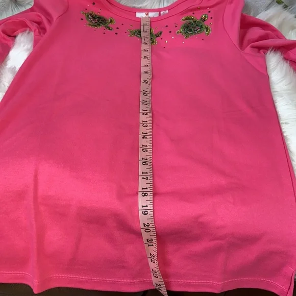 Quacker Factory 3/4 Sleeve Shirt with Turtle🐢🐢🐢 - Picture 14 of 16